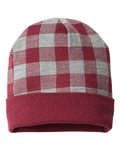 Cap America USA-Made Plaid Beanie-1