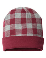 Cap America USA-Made Plaid Beanie-1