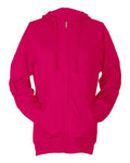 Tultex Men's Beach Full-Zip Hooded Long Sleeve T-Shirt-1