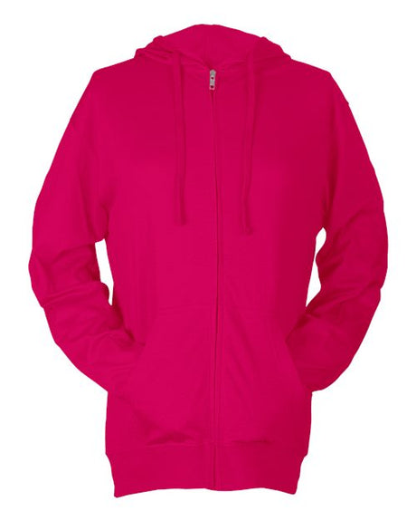 Tultex Men's Beach Full-Zip Hooded Long Sleeve T-Shirt-1