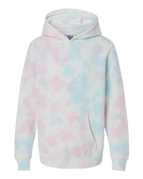 Independent Trading Co. Youth Midweight Tie-Dyed Hooded Sweatshirt-1