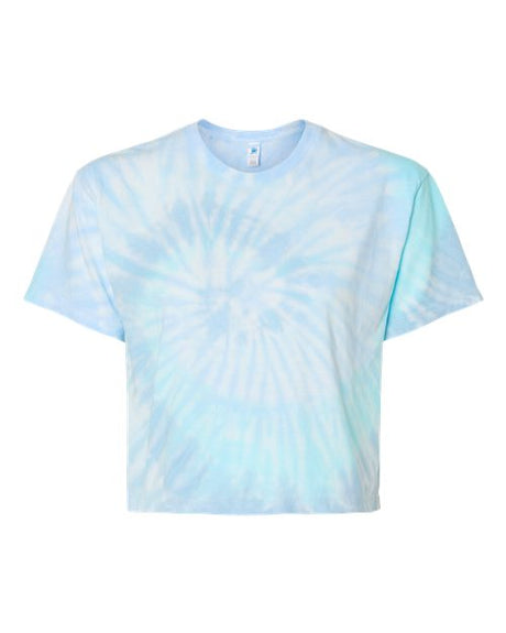 Colortone Women's Tie-Dyed Crop T-Shirt-1