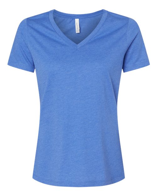 BELLA + CANVAS Women's Relaxed Heather CVC V-Neck Tee-1