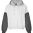 MV Sport Women's Sueded Fleece Colorblocked Crop Hooded Sweatshirt-1