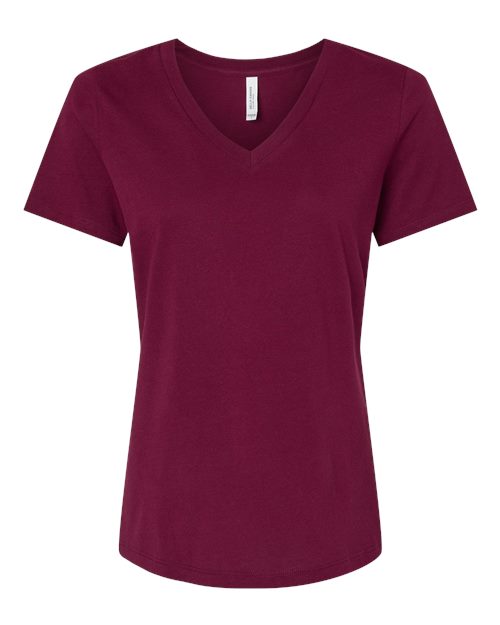 BELLA + CANVAS Women's Relaxed Jersey V-Neck Tee BC6405-1