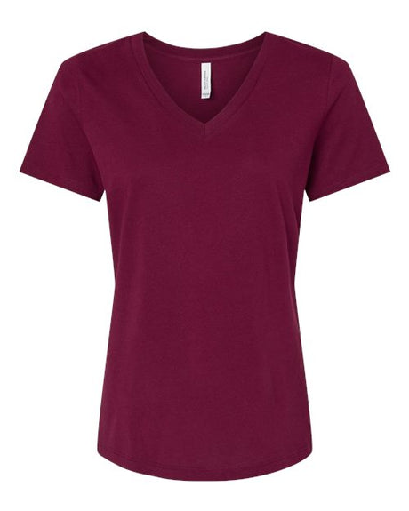 BELLA + CANVAS Women's Relaxed Jersey V-Neck Tee BC6405-1