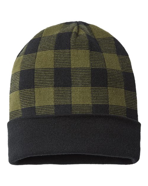 Cap America USA-Made Plaid Beanie