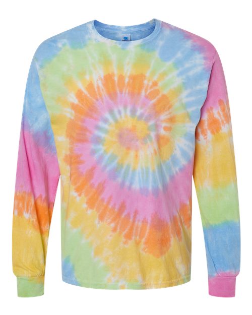 Colortone Men's Tie-Dyed Long Sleeve T-Shirt-1