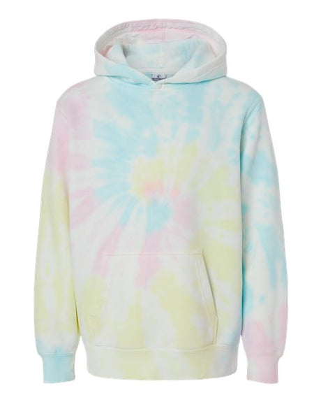 Independent Trading Co. Youth Midweight Tie-Dyed Hooded Sweatshirt-1