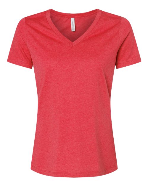 BELLA + CANVAS Women's Relaxed Heather CVC V-Neck Tee-1