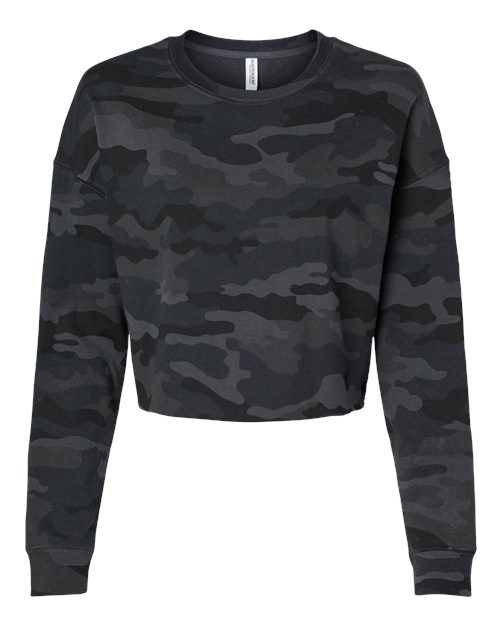 Independent Trading Co. Women's Lightweight Crop Crewneck Sweatshirt-1