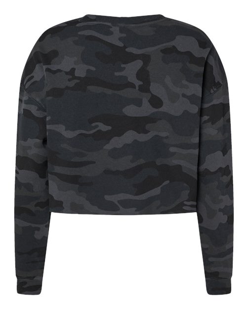 Independent Trading Co. Women's Lightweight Crop Crewneck Sweatshirt-2