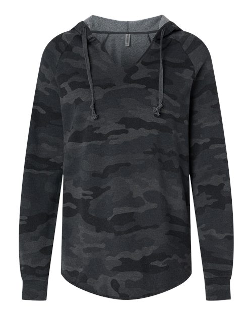 Independent Trading Co. Women’s Lightweight California Wave Wash Hooded Sweatshirt-1