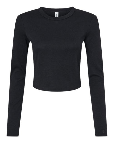 BELLA + CANVAS Women's Micro Rib Long Sleeve Baby Tee-1