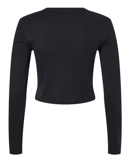 BELLA + CANVAS Women's Micro Rib Long Sleeve Baby Tee-2