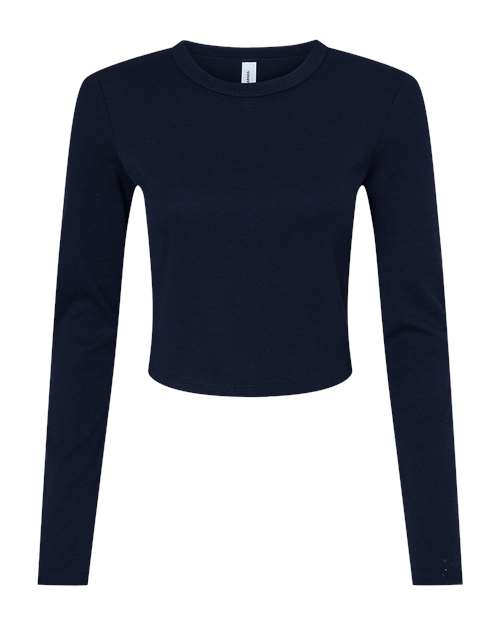 BELLA + CANVAS Women's Micro Rib Long Sleeve Baby Tee-1