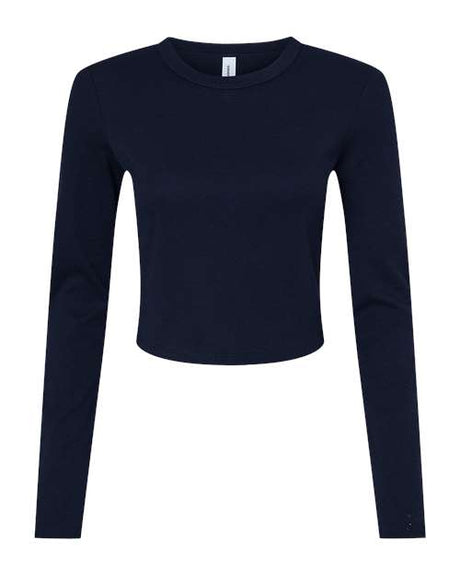 BELLA + CANVAS Women's Micro Rib Long Sleeve Baby Tee-1