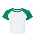 BELLA + CANVAS Women's Micro Rib Raglan Baby Tee-1