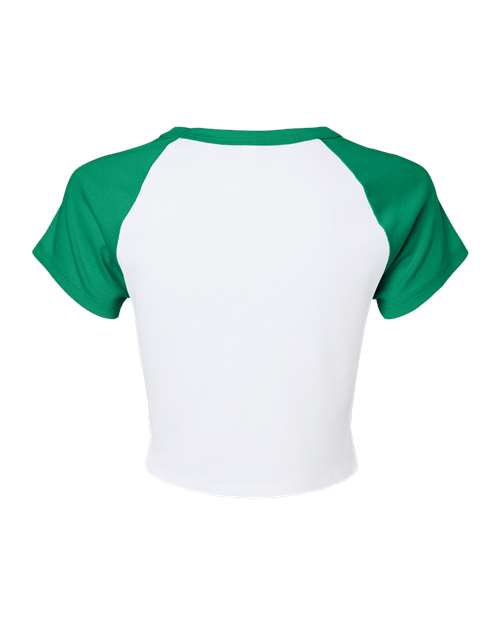 BELLA + CANVAS Women's Micro Rib Raglan Baby Tee-2