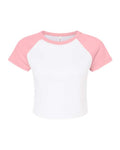 BELLA + CANVAS Women's Micro Rib Raglan Baby Tee-1