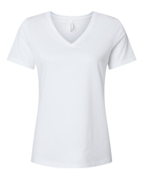 BELLA + CANVAS Women's Relaxed Heather CVC V-Neck Tee-1