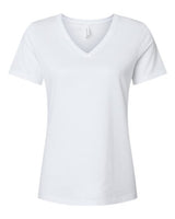 BELLA + CANVAS Women's Relaxed Heather CVC V-Neck Tee-1