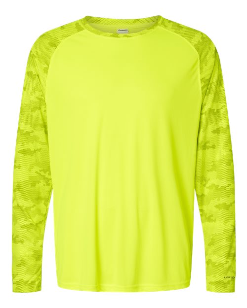 Paragon Men's Cayman Performance Camo Colorblocked Long Sleeve T-Shirt-1