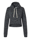 J. America Women's Crop Hooded Sweatshirt-1