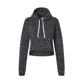 J. America Women's Crop Hooded Sweatshirt-1