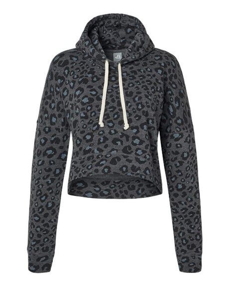 J. America Women's Crop Hooded Sweatshirt-1