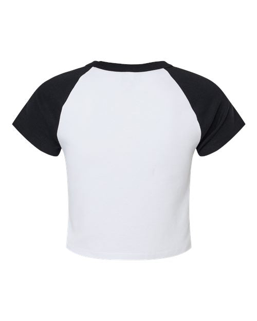 BELLA + CANVAS Women's Micro Rib Raglan Baby Tee-2