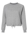LAT Women's Relaxed 3-End Boxy Fleece Crewneck Sweatshirt-1