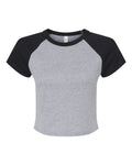 BELLA + CANVAS Women's Micro Rib Raglan Baby Tee-1