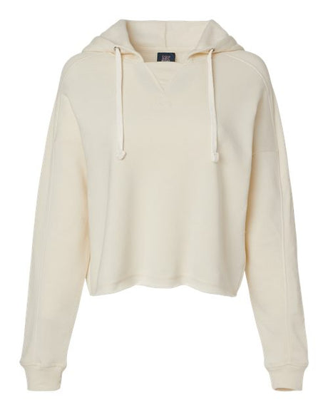 MV Sport Women's Angel Fleece Crop Hooded Sweatshirt-1