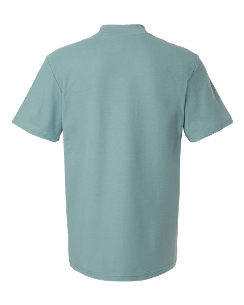 American Apparel Men's Pique Mockneck Tee-2