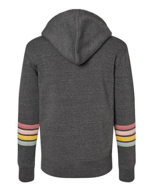 MV Sport Women's Striped Sleeves Full-Zip Hooded Sweatshirt-2
