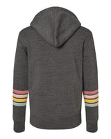MV Sport Women's Striped Sleeves Full-Zip Hooded Sweatshirt-2