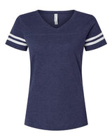 LAT Women's Football V-Neck Fine Jersey Tee-1