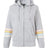 MV Sport Women's Striped Sleeves Full-Zip Hooded Sweatshirt-1