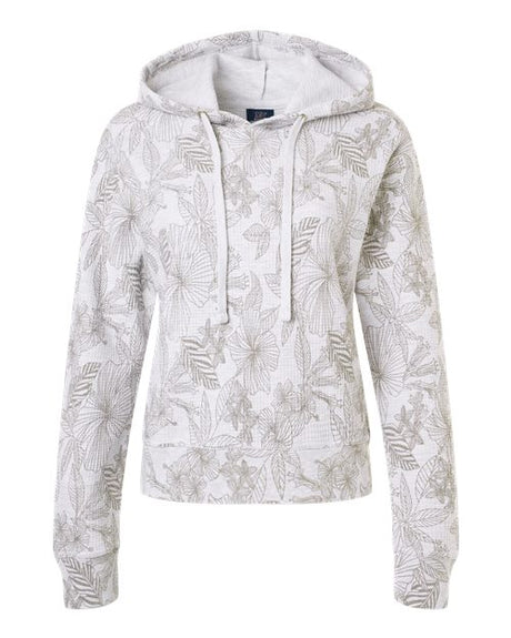MV Sport Women's Maddie Floral Print Hooded Sweatshirt-1
