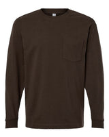 American Apparel Men's Super Heavyweight Long Sleeve Pocket Tee-1