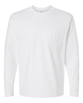 American Apparel Men's Super Heavyweight Long Sleeve Pocket Tee-1