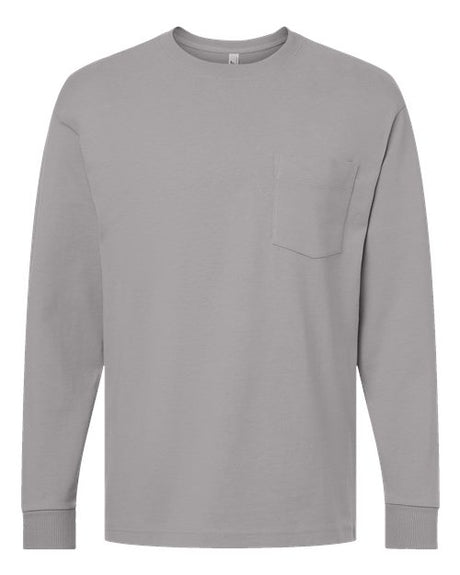 American Apparel Men's Super Heavyweight Long Sleeve Pocket Tee-1