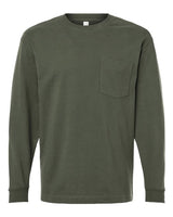 American Apparel Men's Super Heavyweight Long Sleeve Pocket Tee-1
