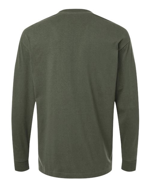 American Apparel Men's Super Heavyweight Long Sleeve Pocket Tee-2