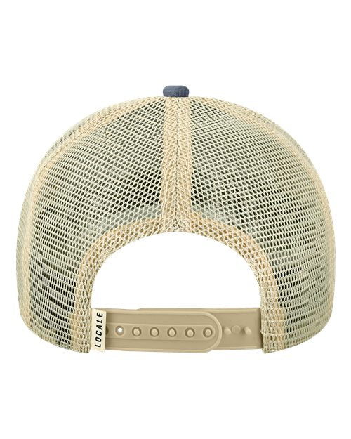 LOCALE Printed Five-Panel Trucker Cap-2