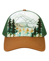 LOCALE Printed Five-Panel Trucker Cap-1