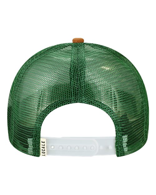 LOCALE Printed Five-Panel Trucker Cap-2