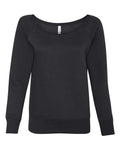 BELLA + CANVAS Women's Sponge Fleece Wide-Neck Sweatshirt BC7501-1