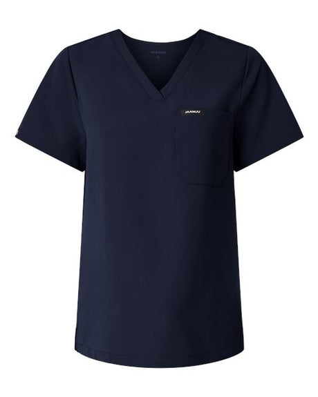 Jaanuu Women's Rhena Essential 1-Pocket Scrub V-Neck Top-1